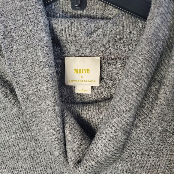 Women's Gray Cowl Neck Sweater - Picture 7 of 9